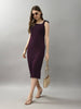 Women Bodycon Maroon Midi/Calf Length Dress
