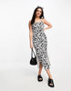 Women Bodycon White, Black Midi/Calf Length Dress