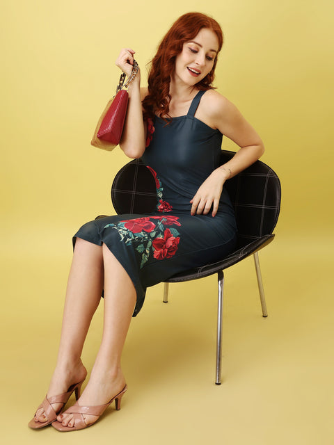 Attire Empire Women Bodycon Dark Blue Dress