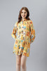 Regular Fit Spread Collar Casual Yellow Long Shirt