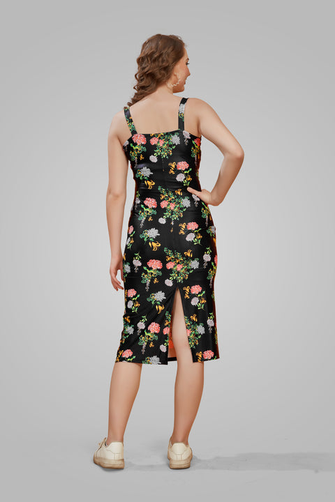 Attire Empire Women Bodycon Black Dress