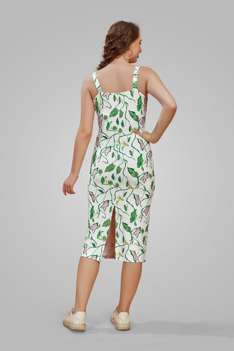 Attire Empire Women Bodycon White Dress