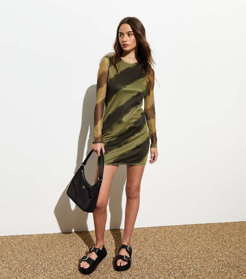 Attire Empire Women Bodycon Green Dress
