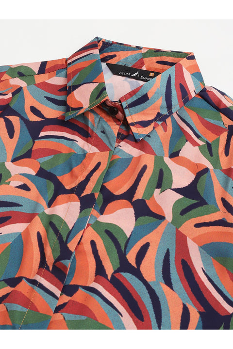 Attire Empire Women Regular Fit Printed Spread Collar Casual MultiColour Shirt
