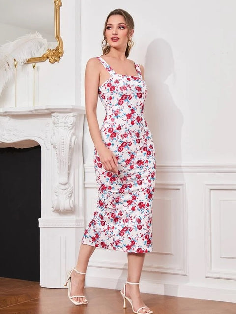Attire Empire Women Bodycon White Dress