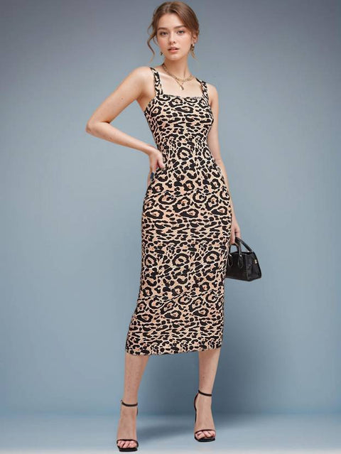 Women Bodycon Black, Beige Midi/Calf Length Dress