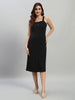 Women Bodycon Black Below Knee Dress