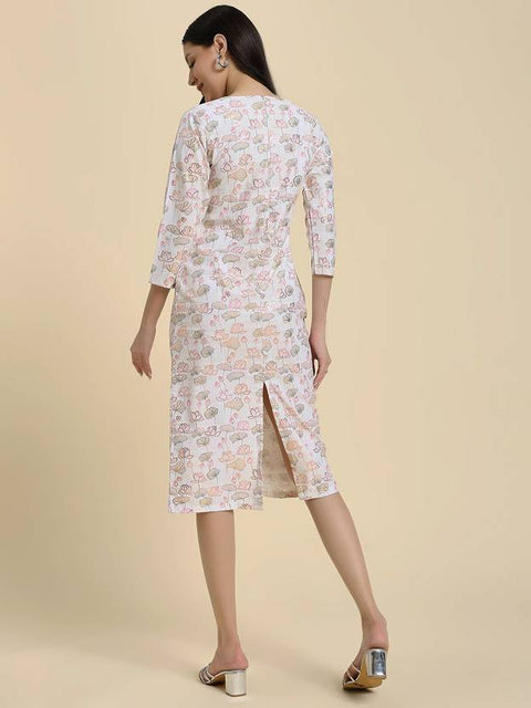 Women Bodycon White Midi/Calf Length Dress