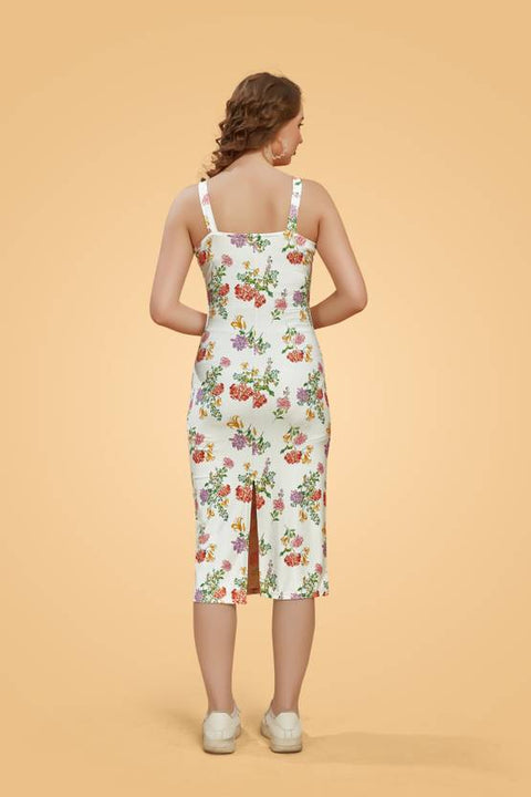 Women Bodycon Multicolor Midi/Calf Length Dress