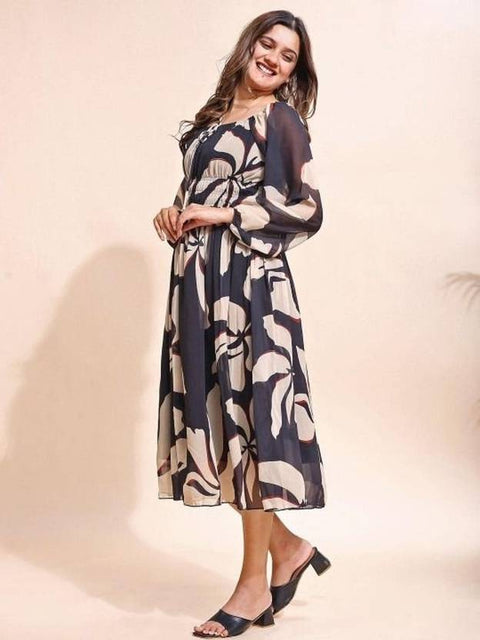 Women Fit and Flare Purple, Green, Pink, Black, Blue, White Maxi/Full Length Dress