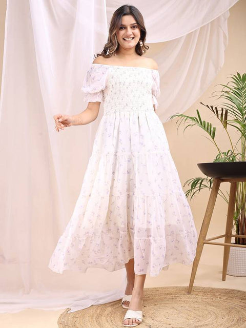 Women Fit and Flare Purple, Green, Pink, Black, Blue, White Maxi/Full Length Dress