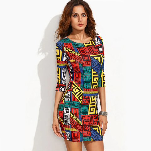 Attire Empire Women Bodycon Multicolour Dress