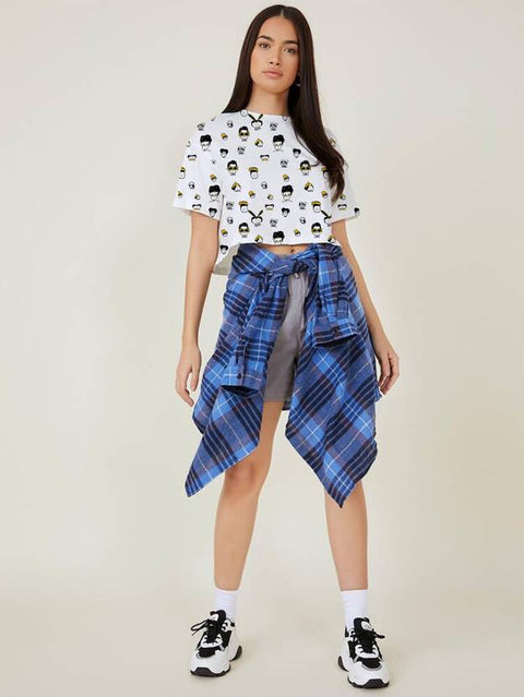 Casual Regular Sleeves Printed Women White Top