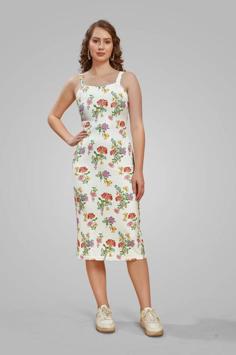 Women Bodycon Multicolor Midi/Calf Length Dress