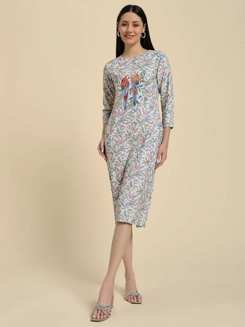 Women Bodycon Multicolor Midi/Calf Length Dress