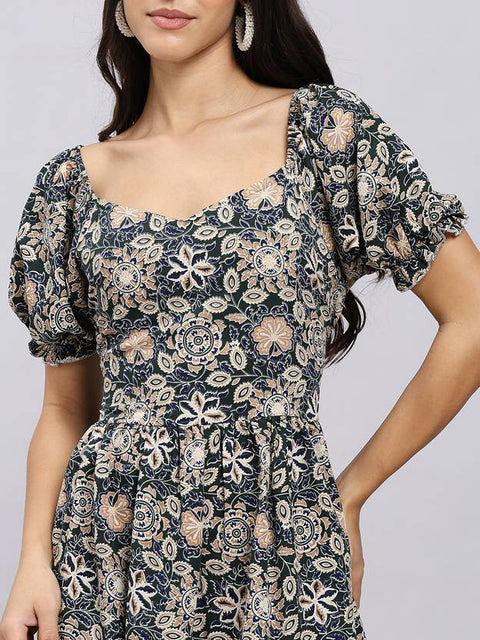 Women A-line Beige Above Knee/Mid Thigh Length Dress