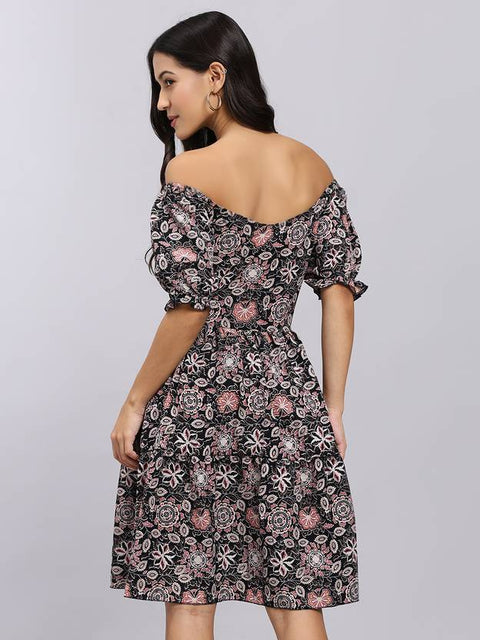 Women A-line Beige Above Knee/Mid Thigh Length Dress