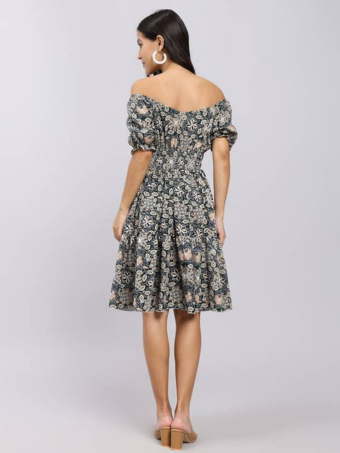 Women A-line Beige Above Knee/Mid Thigh Length Dress