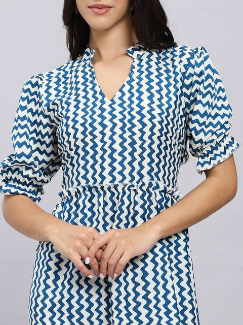 Women A-line White Midi/Calf Length Dress