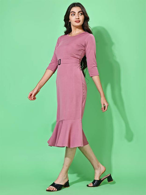 Women Bodycon Multicolor Midi/Calf Length Dress