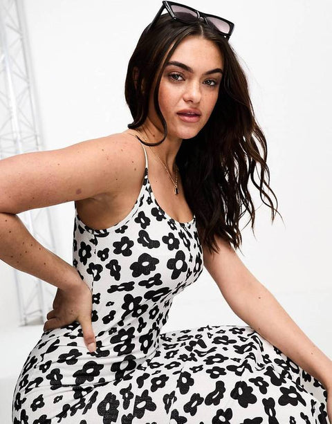 Women Bodycon White, Black Midi/Calf Length Dress