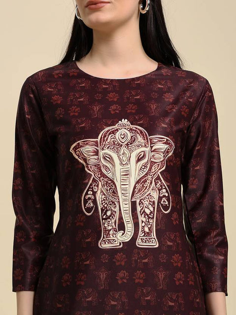 Women Bodycon Brown Midi/Calf Length Dress